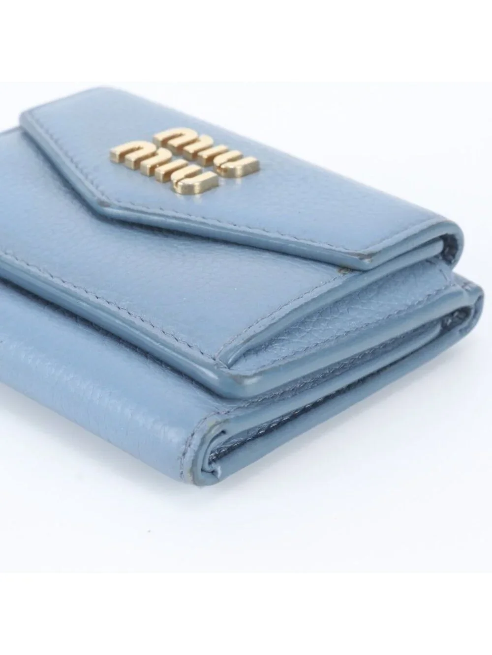 Miu Miu Leather Trifold Wallet Compact